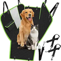 Capa Pet para Carro – Proteção Total, Antiderrapante, Acolchoada e com Cinto de Segurança | Para Cães e Gatos – Verde