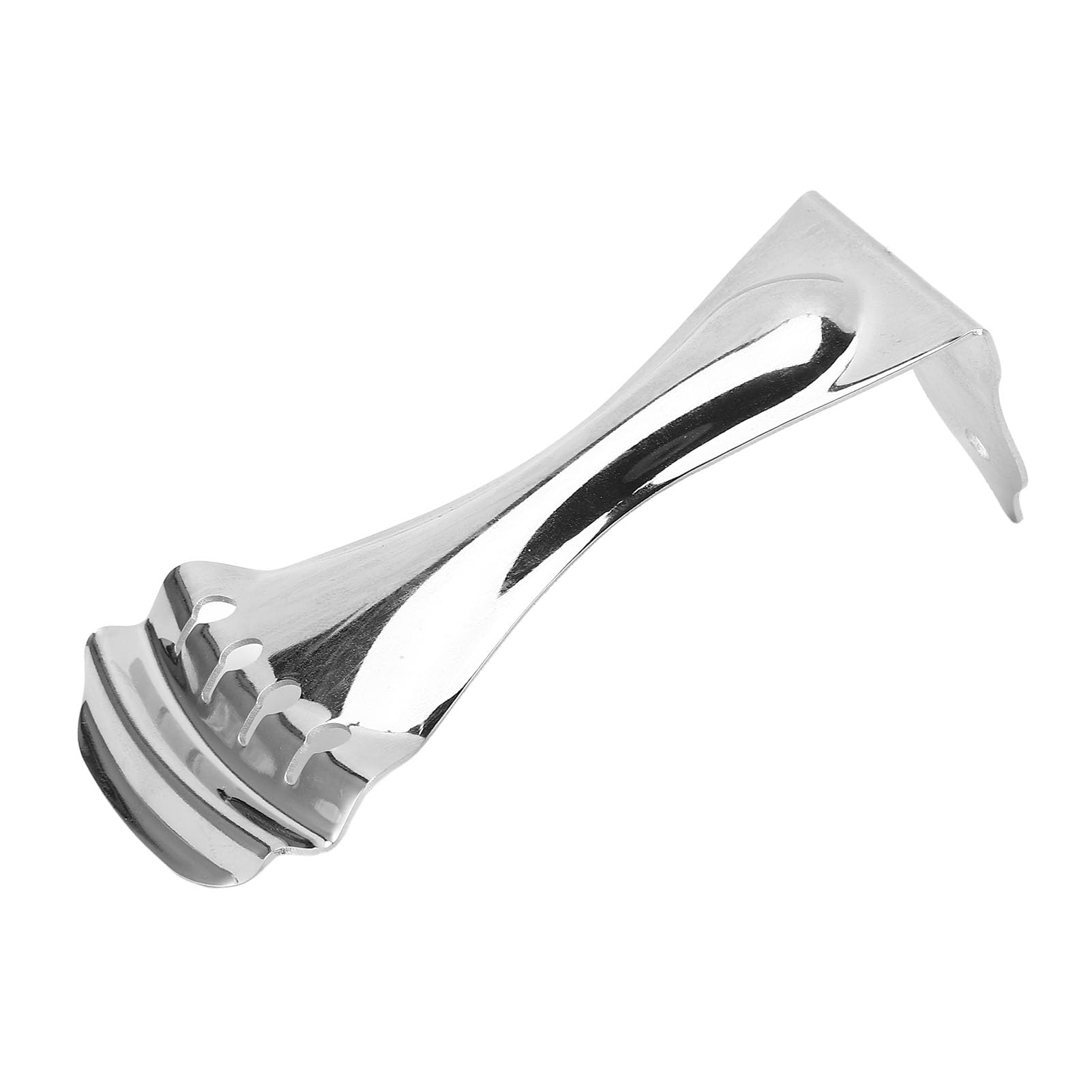 Silver Bent Tailpiece, Zinc Alloy Metal for 4 String Resonator Guitars, Sturdy F14 Model, Enhances Tone Quality and Guitar Performance