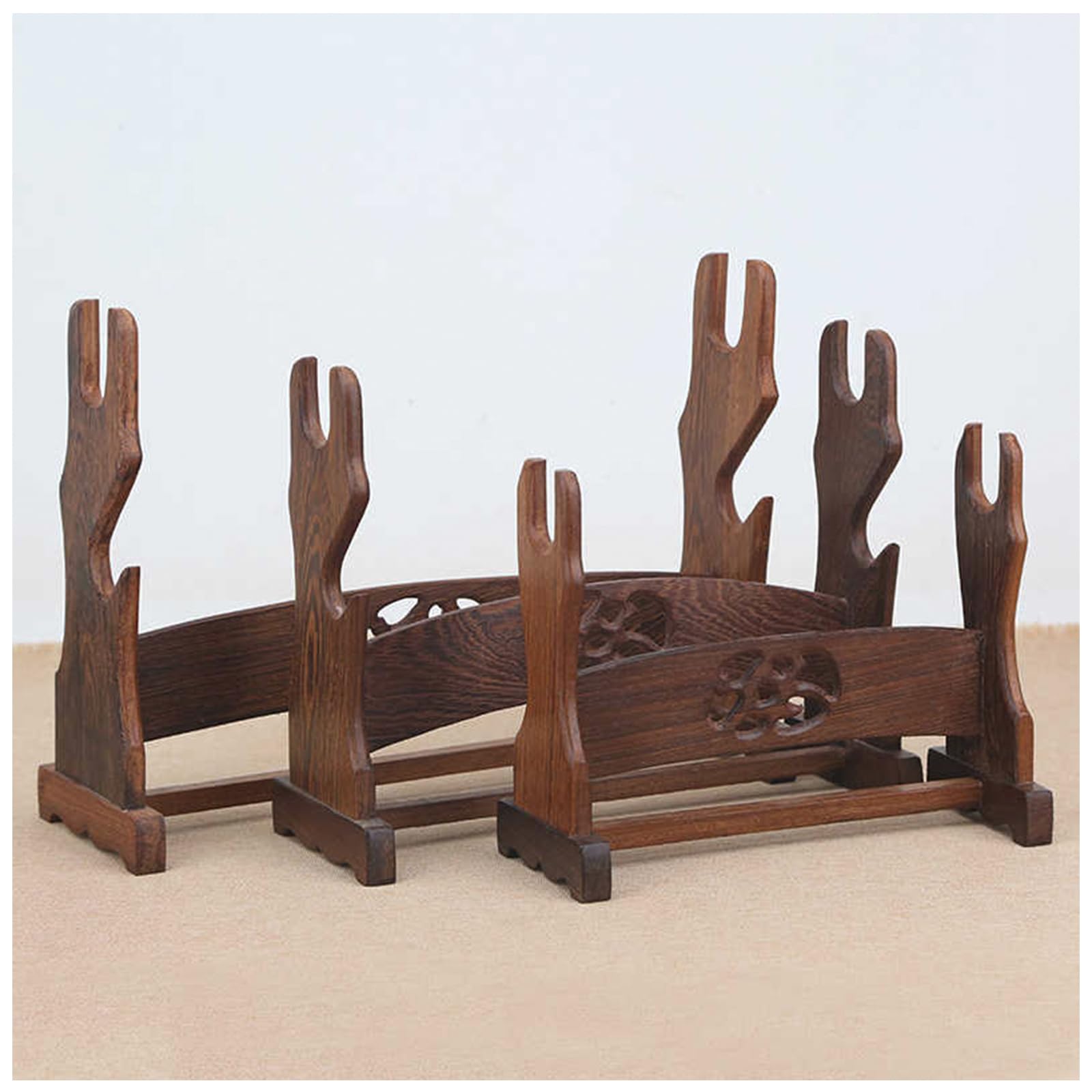 Soporte de Espada de wengué Natural,Estante de Madera para decoración del hogar,Soporte de exhibición de Espada para Espada samurái,bokken,Sable de luz,Flauta,Katana