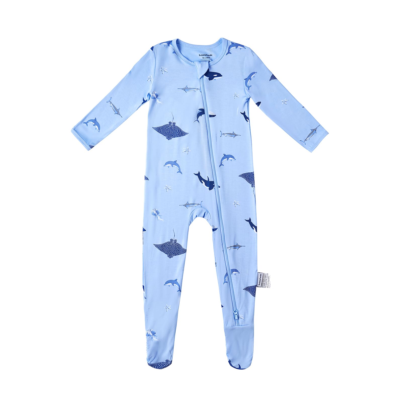 Okayinn BubblePanda Rayon Made From Bamboo Baby Pajamas Baby Clothes for Boys Girls Unisex Zip-Front Non-Slip Onesie Sleeper