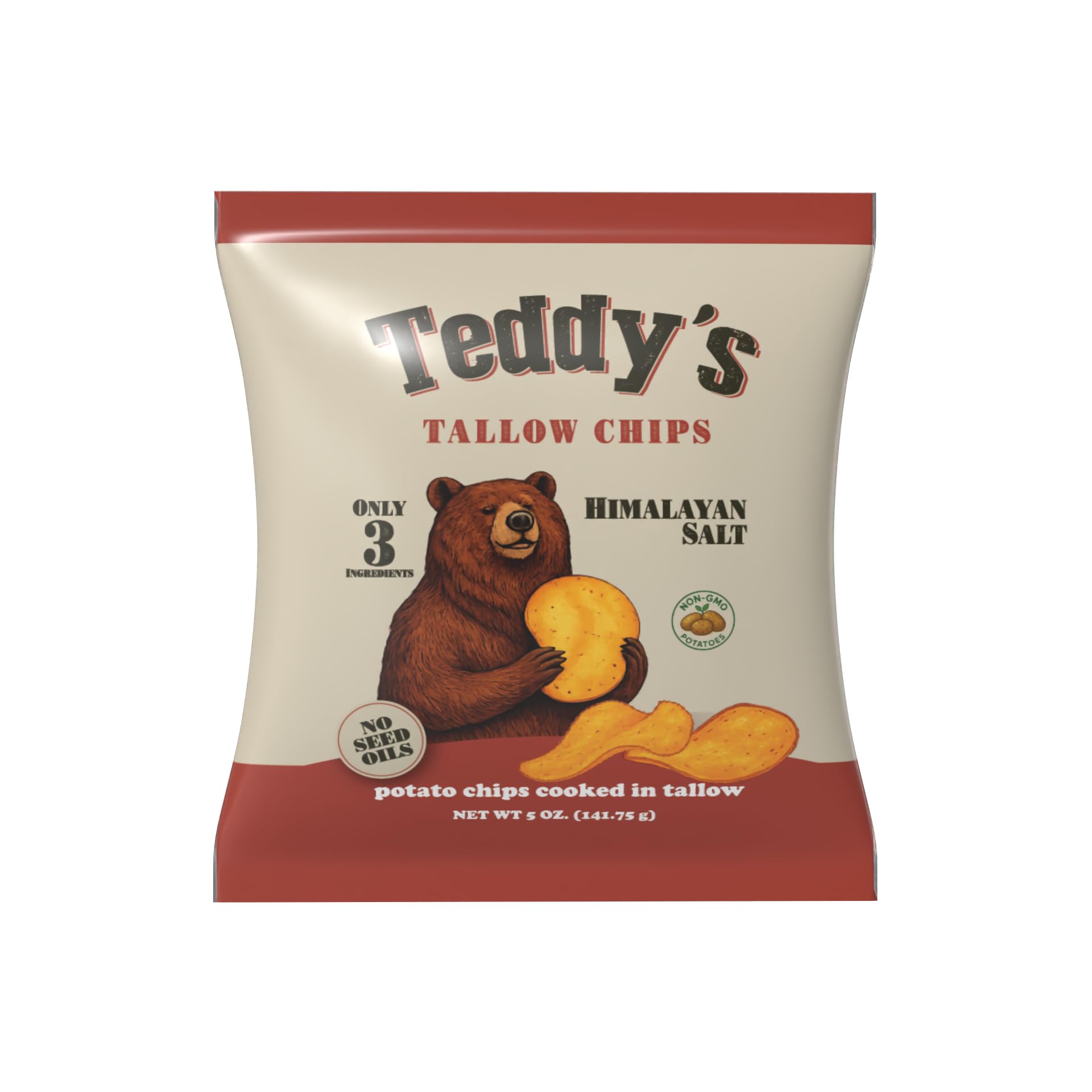 Teddy's Tallow Chips - Himalayan Salt (5oz Bag)