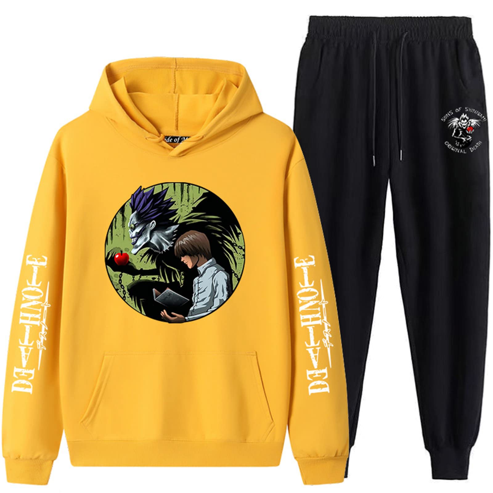 Death Note Tracksuit Women Men Anime Ryuk Yagami Light Cosplay Costume Printed Hoodies Pants Harajuku Two Piece Set