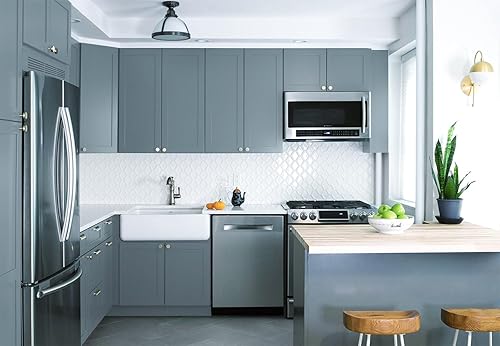 Miniatura 3 de Smog - Papel tapiz adhesivo azul de 16 x 118 pulgadas, papel adhesivo mate, extraíble, impermeable, autoadhesivo, para armarios, dormitorio, baño