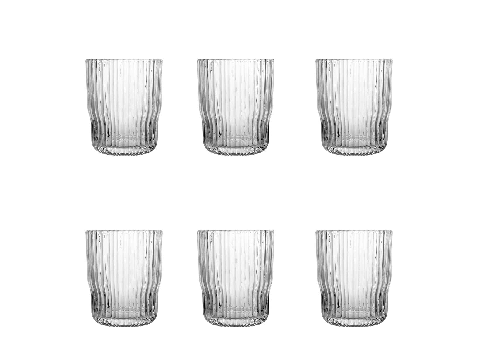 H&H Set 6 Transparent Lyric Glasses cl 28