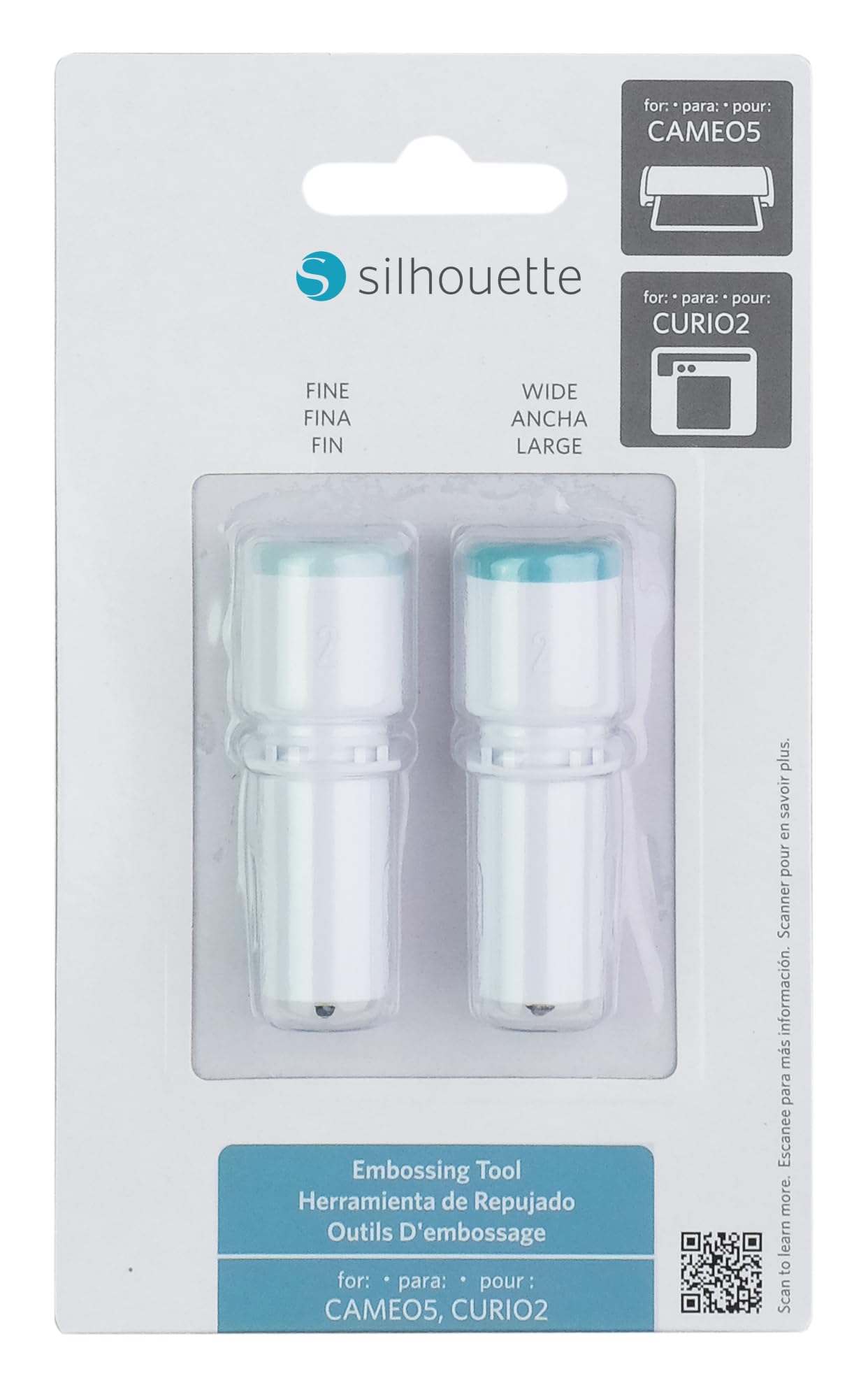 Set of 2 Embossing Tools for Silhouette Cameo 5 and Silhouette Curio 2