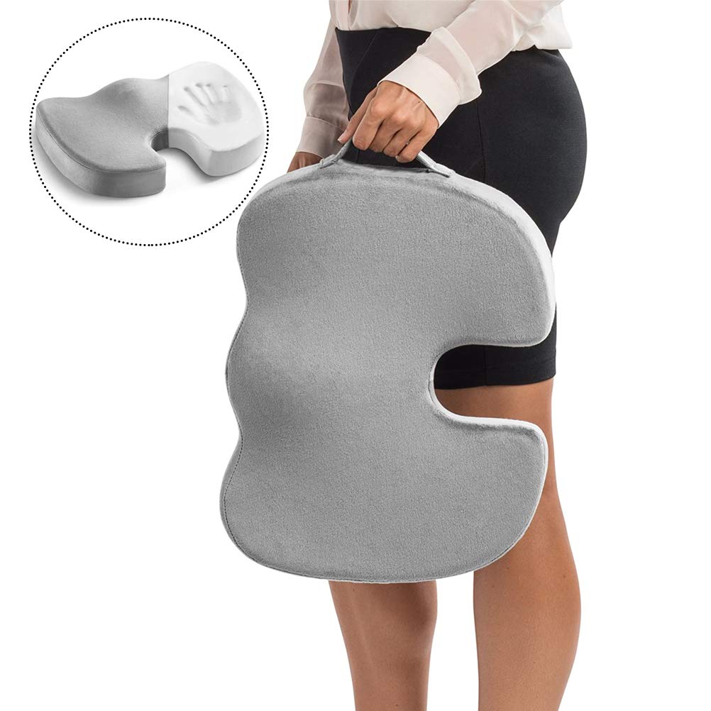 Almohada Cojín para hemorroides - Cojín de Asiento de Espuma viscoelástica - Cojín de Alivio del Dolor de Cola para Embarazo, cóccix, úlceras de decúbito, Espalda, ciática