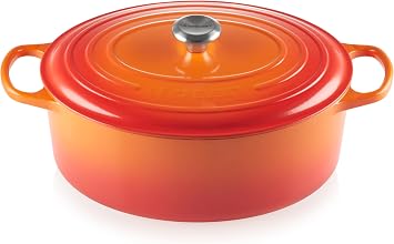 Le Creuset Enameled Cast Iron Oval Dutch Oven, 9.5 qt., Flame