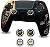ElitePlay Samurai Ghost of Yotei Anti-Slip Silicone Cover Skin for PS5 Controller, Soft Rubber Case for PS5 Wireless Controller With Thumb Grip Set
