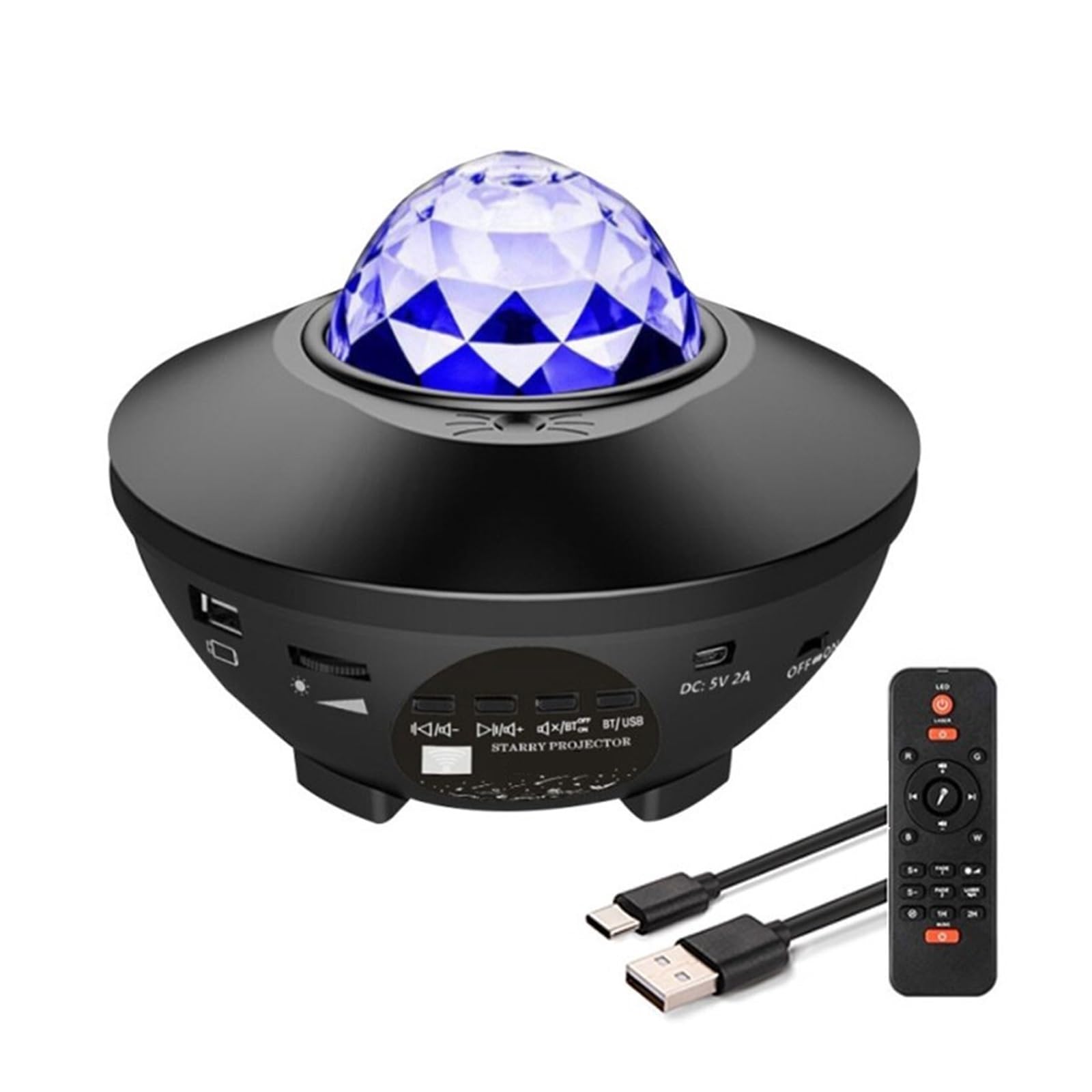 TRDEWR Starry Projector Galaxy Night Light with Ocean Wave Music Speaker Sky for Bedroom Decoration Birthday Gift Party Create an Atmosphere