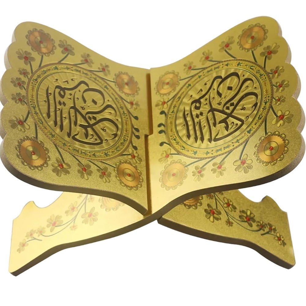 Estantería islámica de madera para libro sagrado, soporte de Corán para Eid