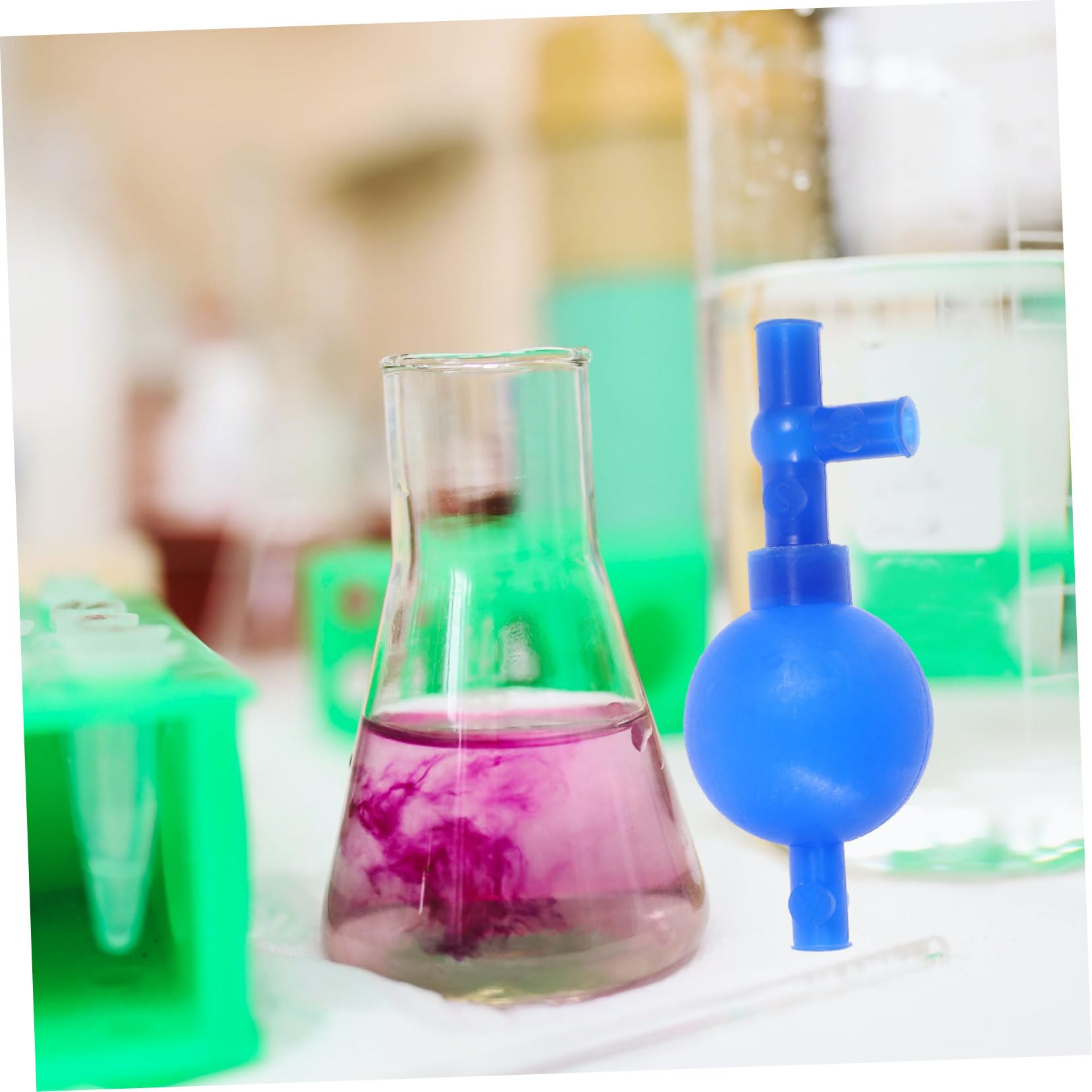 ULTECHNOVO 5piezas Llenadora De Pipetas Alimenticio Diseño De Tres Válvulas Para Succión Cuantitativa Laboratorio Para Extracción Precisa De Líquidos