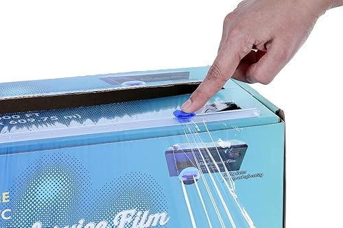 Miniatura 2 de Forvara Película de servicio de alimentos sin PVC de 18 x 2000 pies con cortador deslizante (sin BPA, sin cloro, sin PVC, apta para microondas y sin