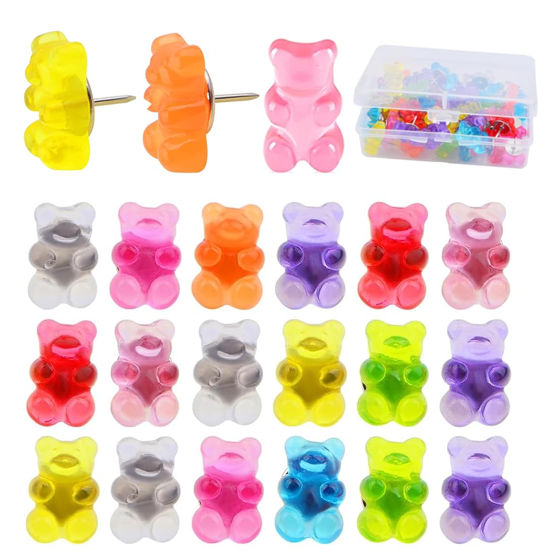 Chinchetas de resina decorativas para tablero de corcho y uso en oficina