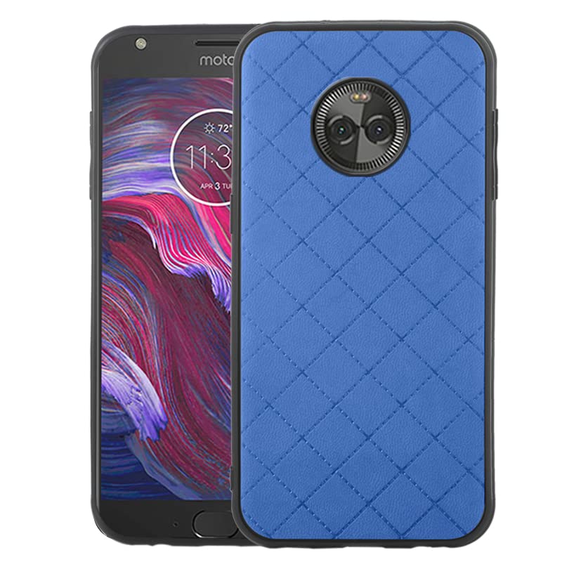ELISORLI Compatible with Motorola Moto X4 Case Rugged Thin Slim Cell Accessories Anti-Slip Fit Rubber TPU Mobile Phone Cover for MotoX4 X 4th Generation 4X 4 Gen Android One XT1900-1 Women Men Blue