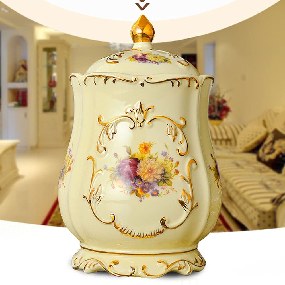 Urny Funeral Urns Cremation Urn-Creative Home Hand-Painted Ceramic Sealed Jar-Show Burial On Home Or Office Decoration