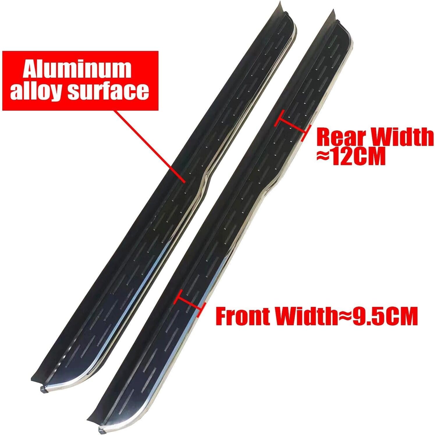 Running Board Fits for Ford Edge 2015-2020 Door Fixed Side Step Pedal Nerf Bar Platform Ptotector 2Pcs (with Brackets) (lingzhihei