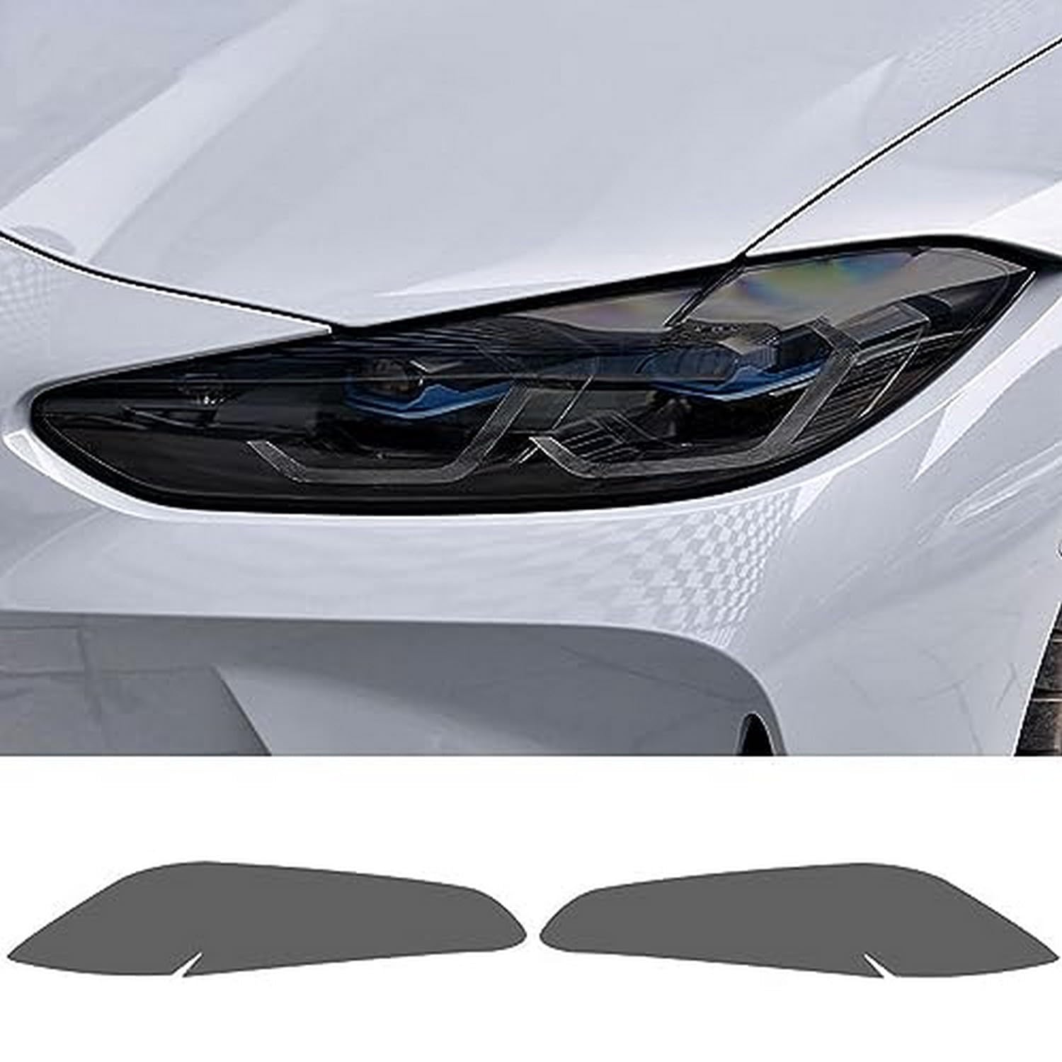 Film protection phare BMW M4 G82 G83 look fumé noir TPU haut de gamme 2022