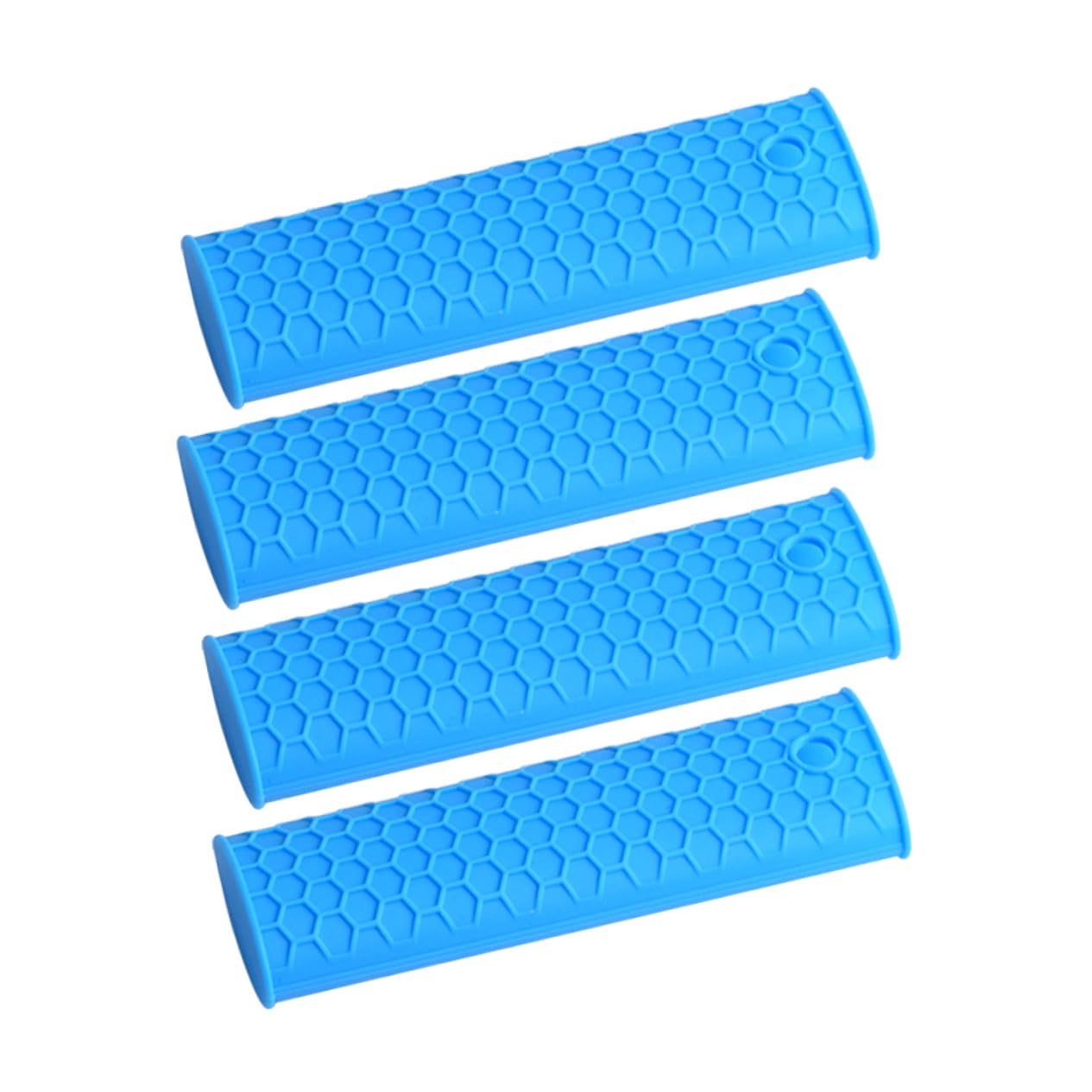 Soporte de mango de silicona antideslizante y resistente al calor para ollas, pack de 8 piezas