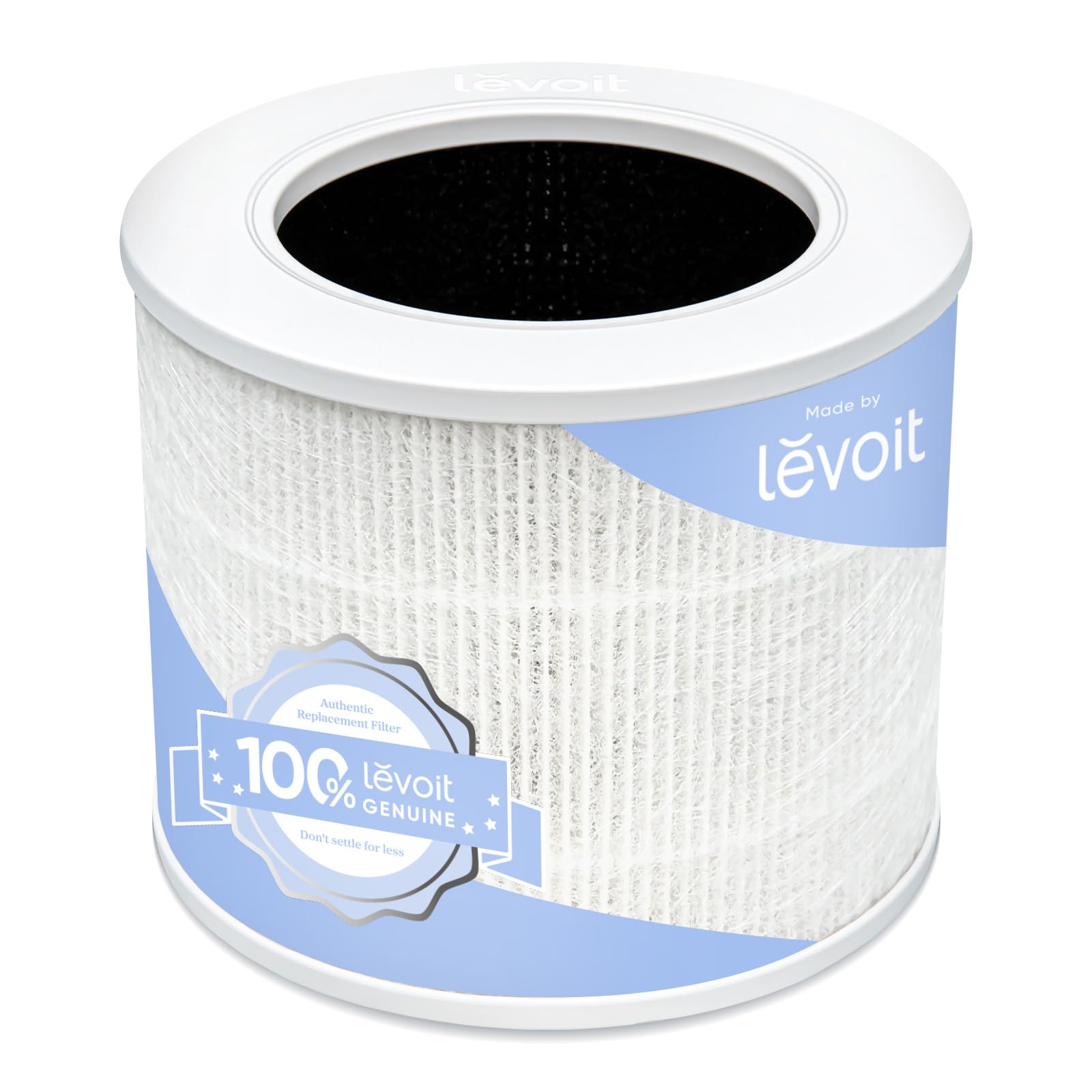 LEVOIT Core Mini-P Replacement Filter, Genuine Core Mini-RF Air Purifier Filter Compatible with HEPA Sleep Mode, High Efficiency Activated Carbon, Smoke, Odor, Allergen, Pollen Removal, 1 Pack, White