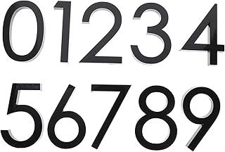 DOITOOL Adhesive Mailbox Numbers Resin Address Numbers 10pcs Outside House Resin Numbers Modern Address Numbers Three-dimensional Self-adhesive Numbers Door Numbers Stickers