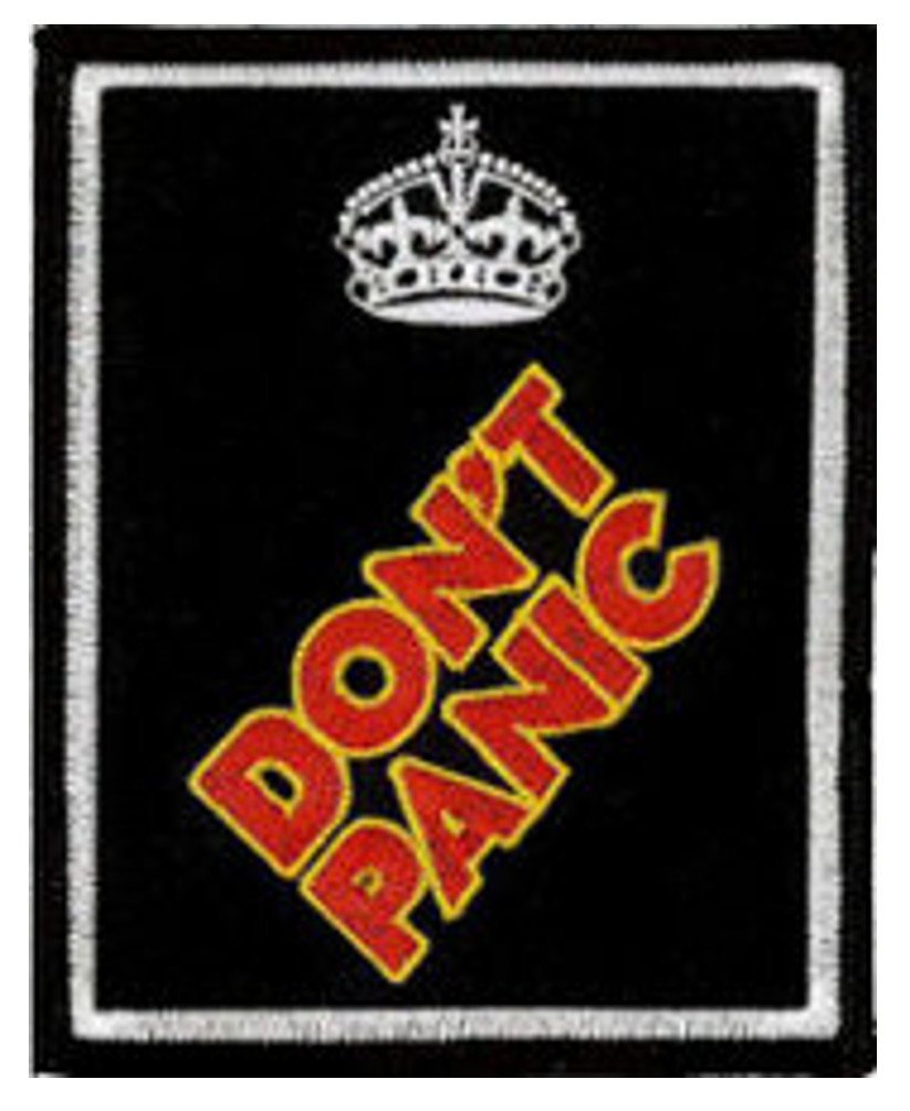 Klicnow Various Dont Panic Embroidered Patch 8Cm X 10Cm (3 1/4" X 4")