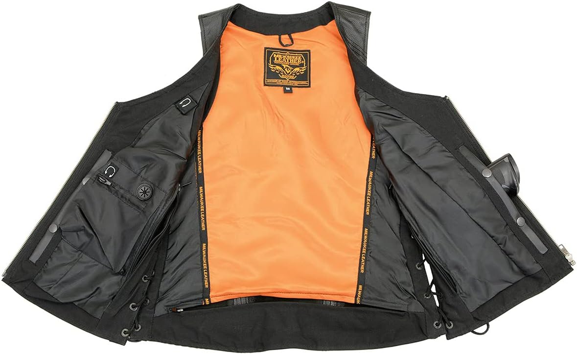Milwaukee Women's Side Lace Vest with Stitch Detailing (Black, XX-Large) : Automotive