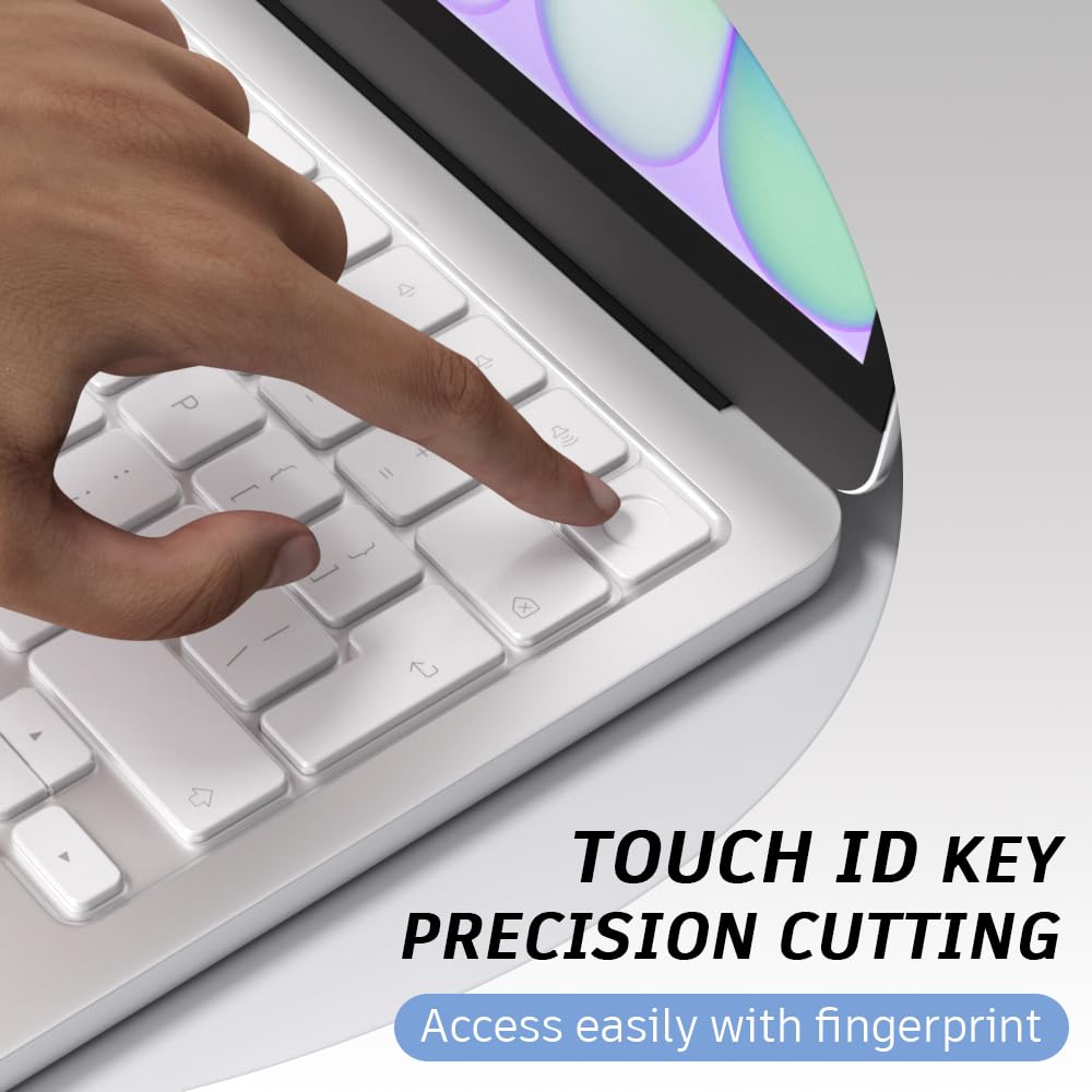 Funda para teclado para MacBook Neo 2026 de 13 pulgadas A3404 A18 Pro con Touch ID UK/EU, diseño antiderrames, a prueba de polvo, lavable, protector de accesorios (transparente)