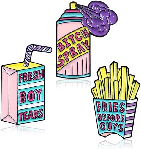 Miniatura 3 de Flairs New York Insignia de broche de solapa esmaltada con temática floral y Foodies