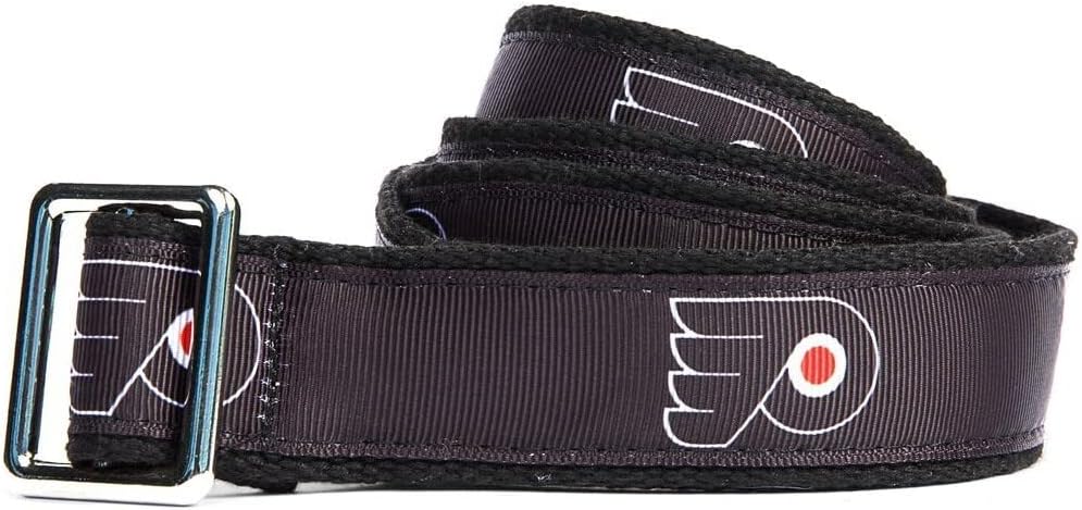 GELLS Philadelphia Flyers NHL Hockey Belt Officially Licensed With Nickel Finished Brass Buckle And Logo Tin