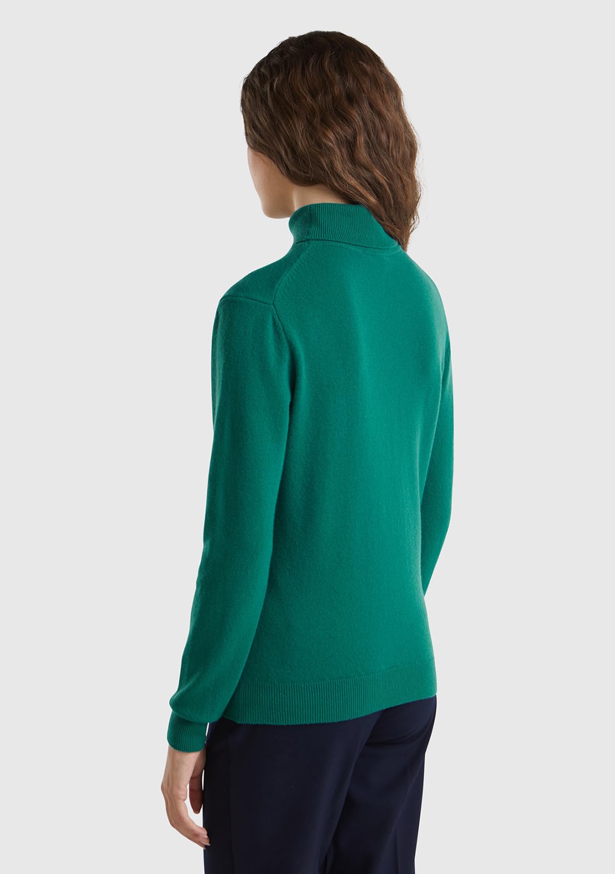 United Colors of Benetton Koszulka kolarska M/L 1002d2348 sweter damski, Zielony, XS