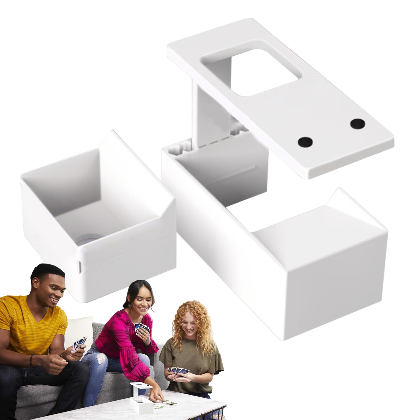 Soporte de escaneo de tarjetas comerciales, escáner de tarjetas portátil con soporte para teléfono, diseño base sin deslizamiento, escaneo rápido, herramienta de escaneo multifuncional para clasificar