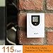 AOM Indoor Outdoor Weather Station, Color Weather Forecast with Temperature Humidity Alarm Clock, Wireless Transmission Sensor