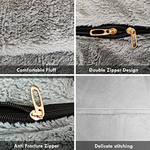 Yudoutech YD-150 Bean Bag Chair Cover(Cover Only,No Filler),Big Round Soft Fluffy Pv Velvet Washable Lazy Sofa Bed Cover thumb #2