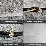 YudouTech（No Filler Bean Bag Chair Cover Without Filler,Big Round Soft Fluffy PV Velvet Washable Bean Bag Lazy Sofa Bed Cover for Adults,Living Room Bedroom Furniture Outside,5ft Dark Grey - Image 3