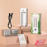 Vista 8 de Baterías recargables de EBL, en tamaños AA, AAA, Ni-MH, con cargador