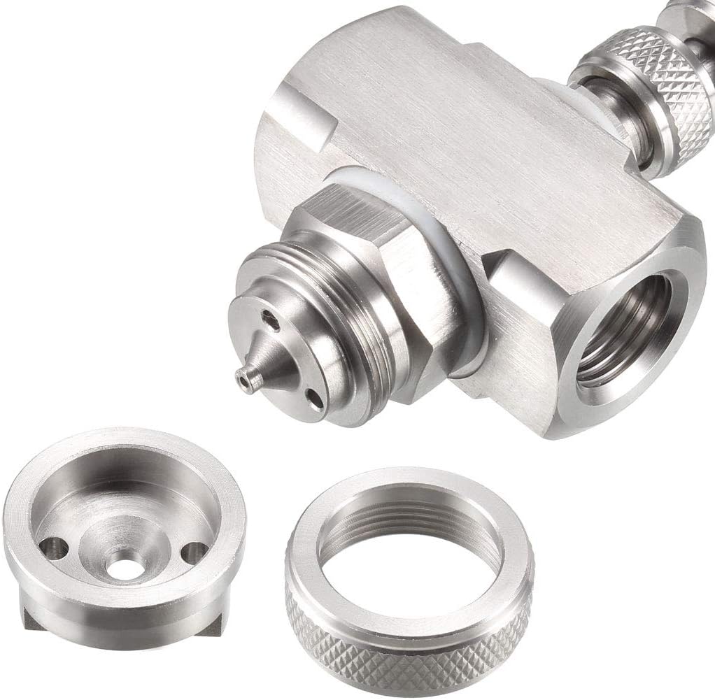 uxcell Air Atomizing Nozzle, 1/4BSPT Misting Low Pressure Mix Type Spray Tip Nozzles