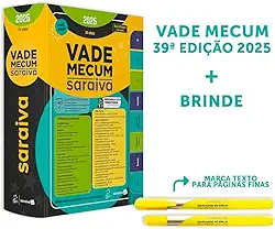 VADE MECUM SARAIVA TRADICIONAL 39 EDIÇÃO 2025 + BRINDE (MARCA TEXTO PARA PÁGINAS FINAS)