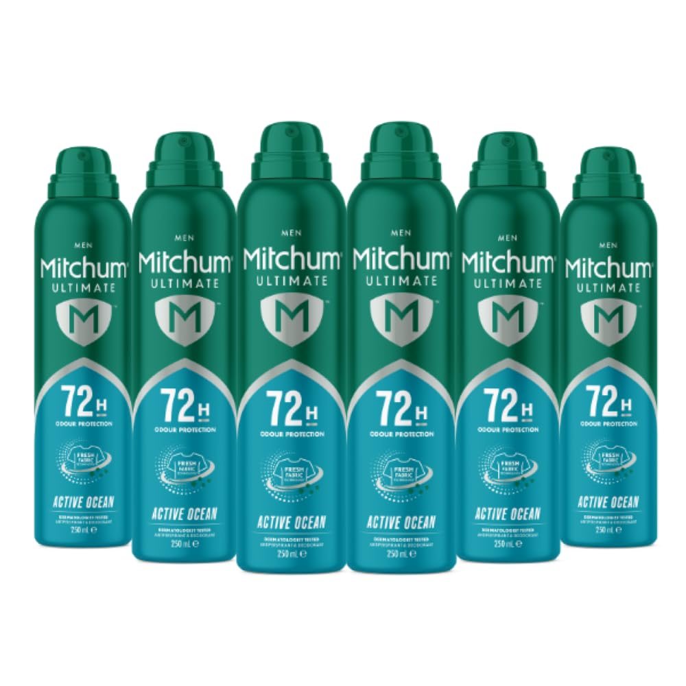 Mitchum Men Ultimate 72H Aerosol Active Ocean, pack of 6