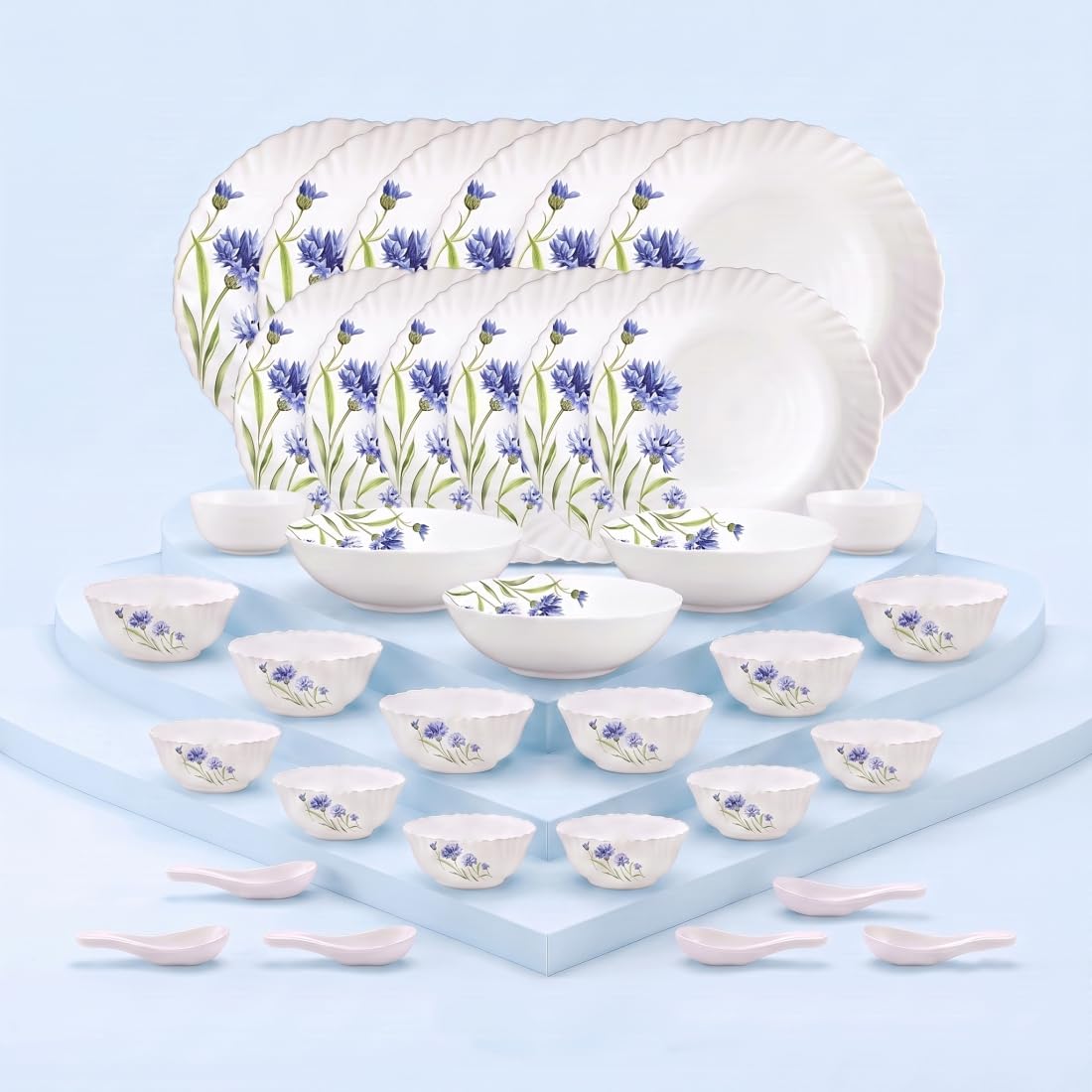 La Opala Floral Fountain Dinner Set - 35 Pcs -2