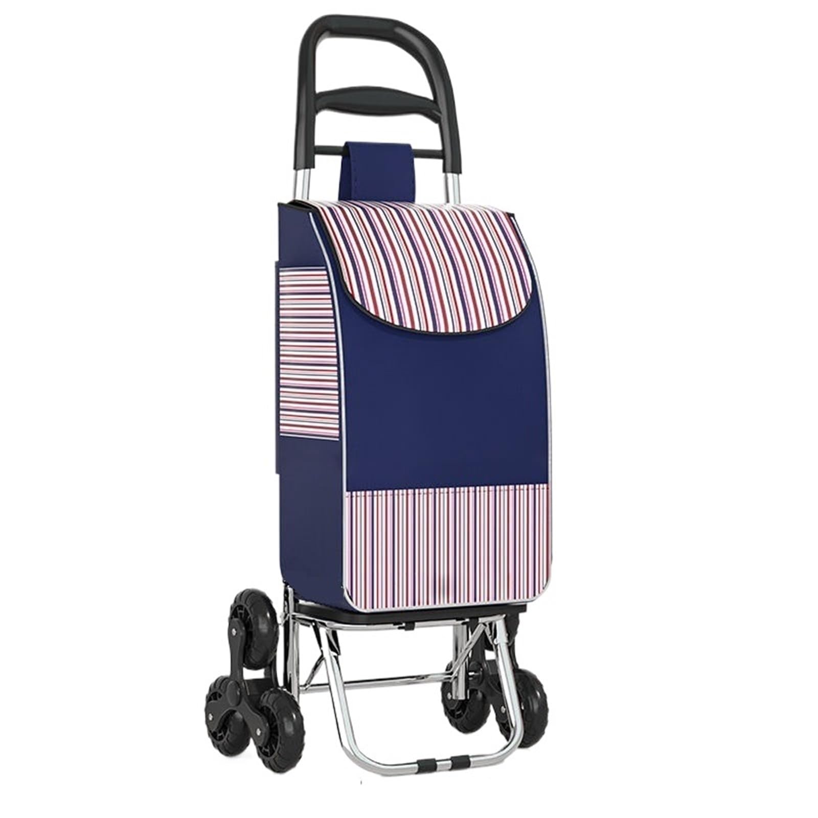 Schwerlast-Klappkarre Zusammenklappbarer, Praktischer, Handgezogener Einkaufswagen For Treppensteigen Paletten- und Transport auf Rädern(Blue)