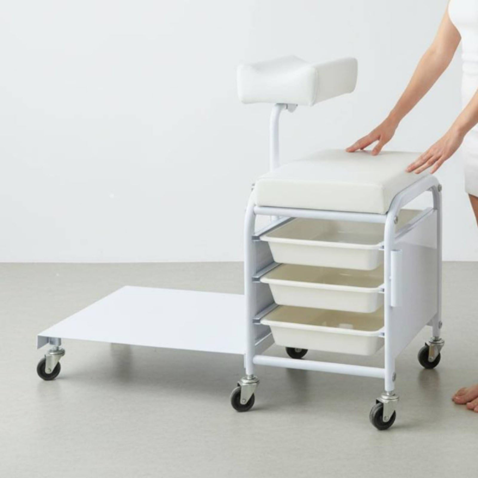 Milageto Carrello per Salone di Bellezza Carrello Estetico Trolley Organizzatore Carrello Porta Prodotti con Vassoi Ordinati Accesso Immediato Struttura