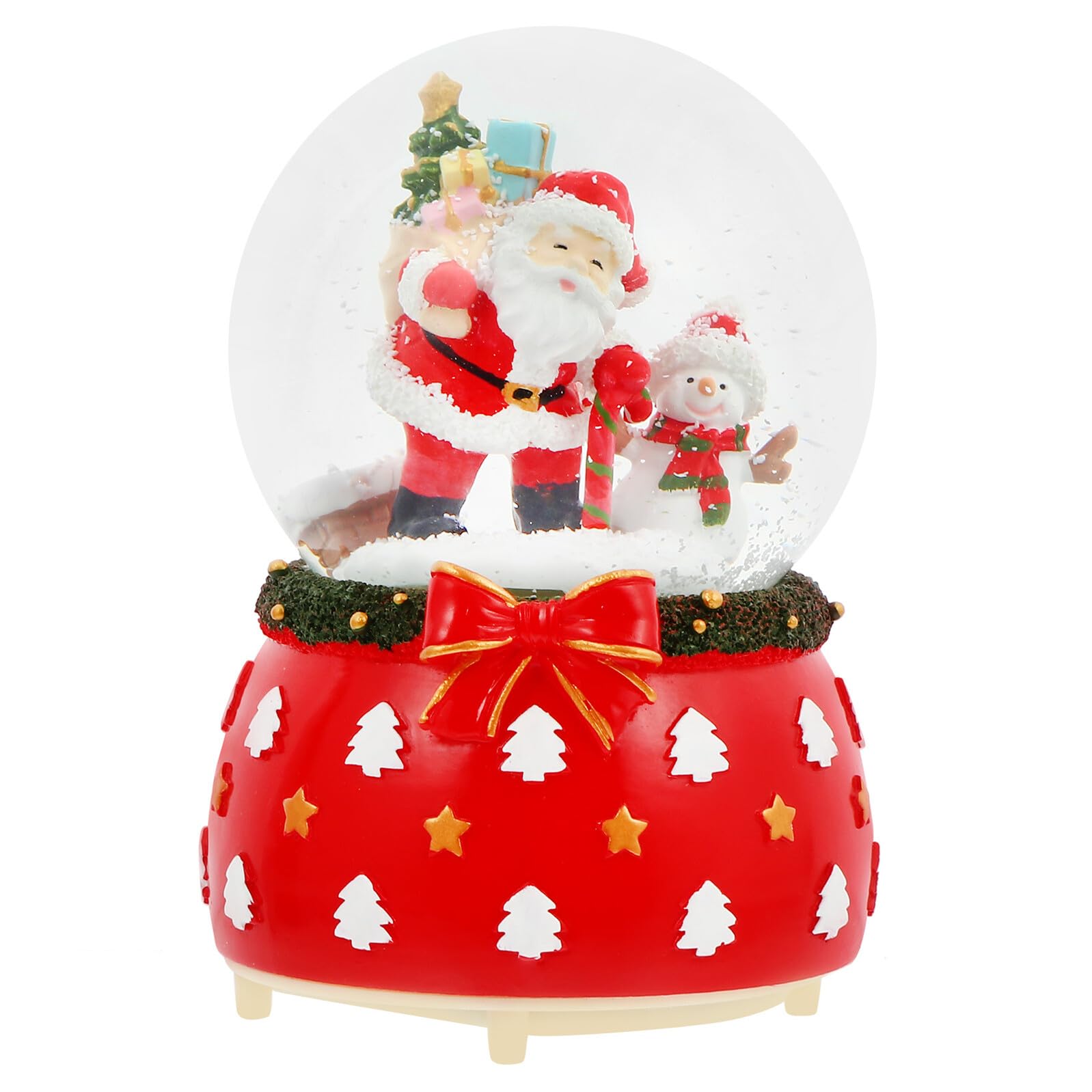 ERINGOGO Bola de Cristal Luminosa Navideña Grande Caja de Música Giratoria Bola de Cristal Decorativa Efecto de Nieve Automática para Decoración y Ambiente Festivo de Navidad