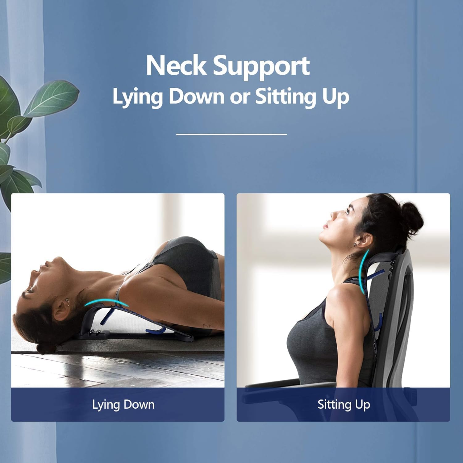Neck Stretcher for Neck Pain Relief, Upper Back and Shoulder Relaxer, Cervical Traction Device, 4 Level Adjustable