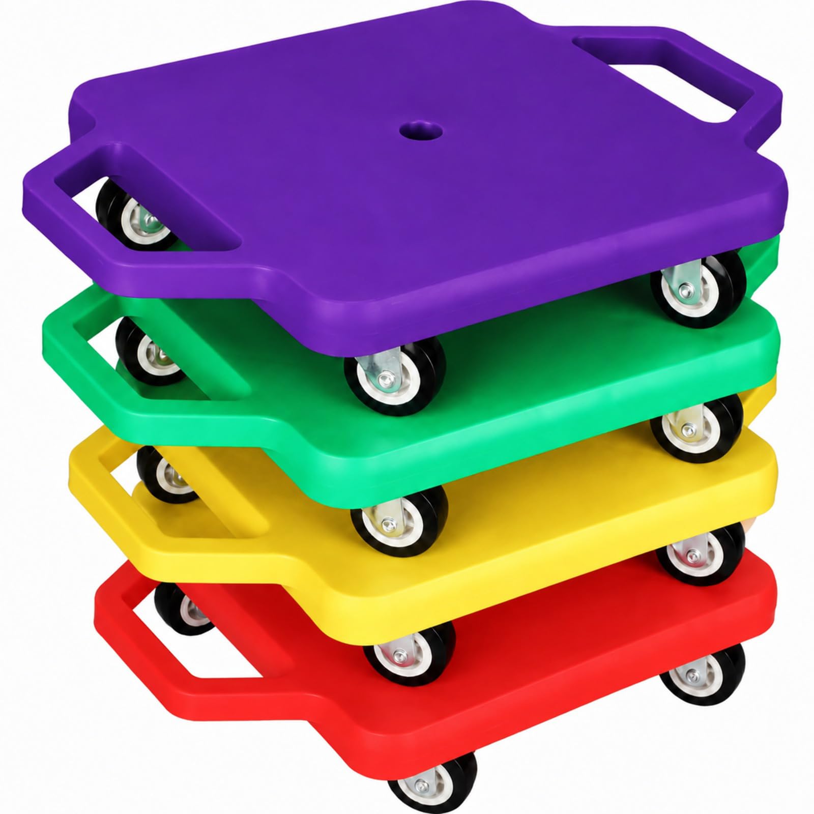 Jerify 4 Pcs Scooter Board with Handles Wheels 11.22"