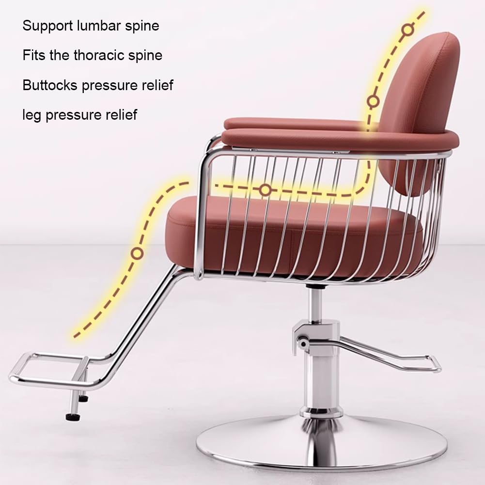 Sillas de barbero, Silla de barbero Profesional - Silla de salón giratoria de 360° para estilistas, Altura y reposapiés Ajustables, Ideal para barberías y Estudios de Tatuajes, Silla de esti