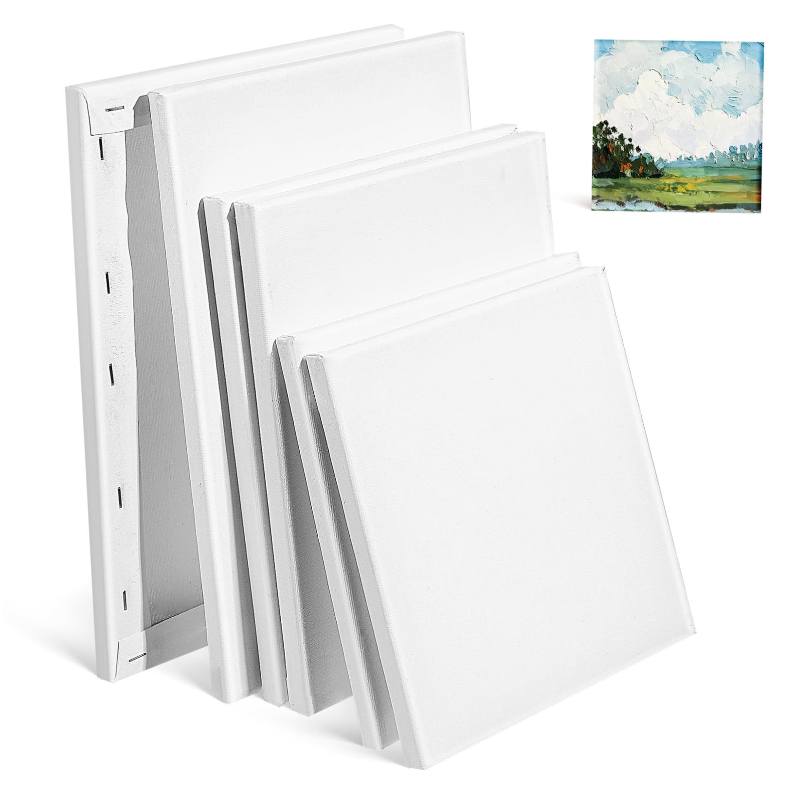Marcos de dibujo para óleo y lienzos para pintar cuadrados marca Housoutil 6 uds