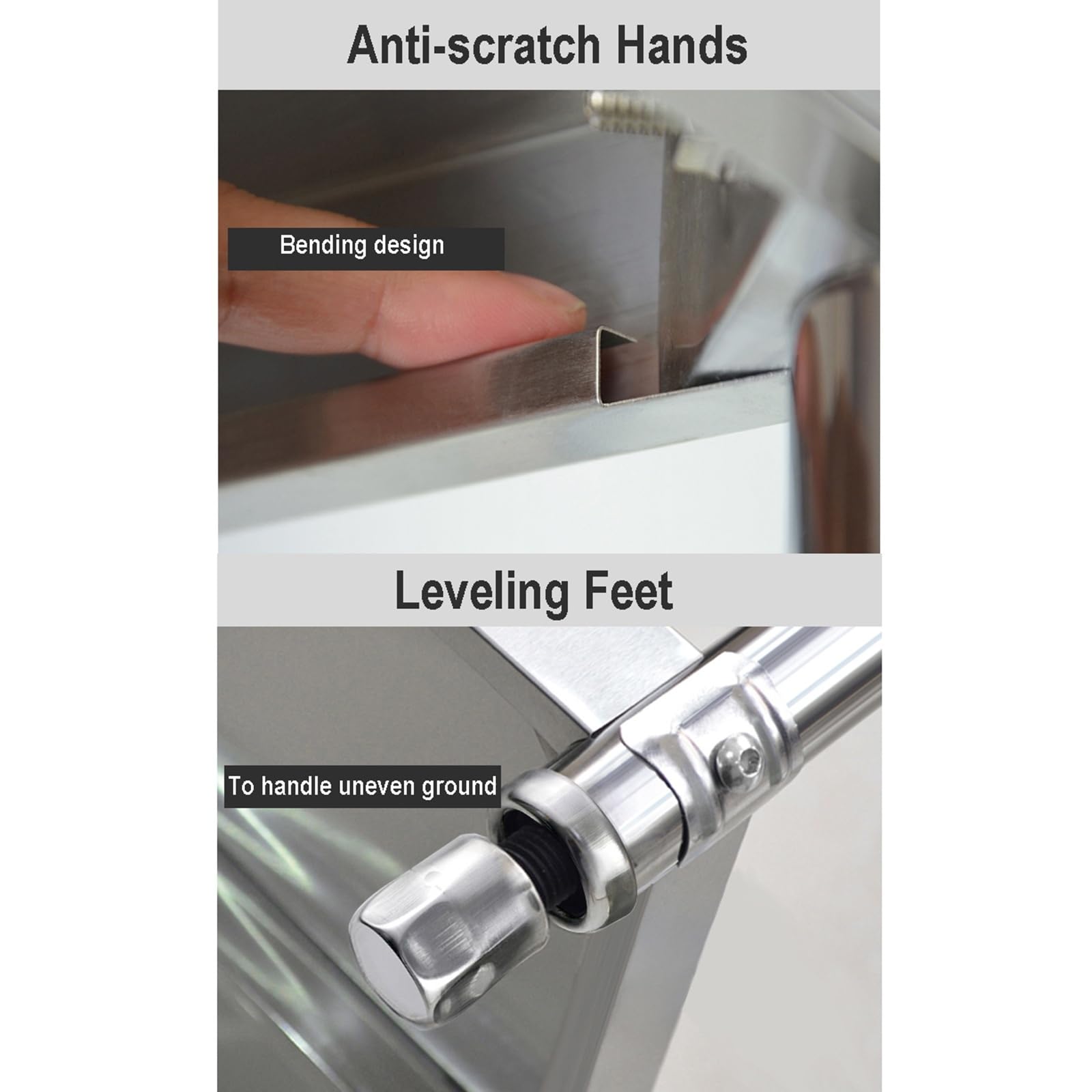 Mini supporto per frigorifero con ripiani regolabili, ripiano in acciaio inox per microonde, spazio inferiore aperto, si adatta alla maggior parte dei mini frigoriferi ed elettrodomestici, per