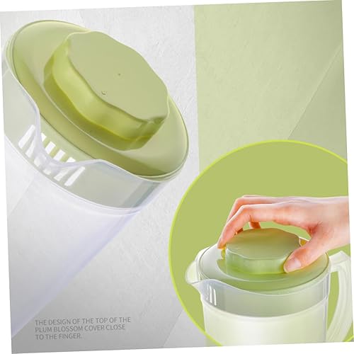 Miniatura 9 de UPKOCH Jarra de plástico con tapa, dispensador de bebidas de 2 litros, recipientes de jugo para bebidas frías y calientes, jugo de limonada helada,