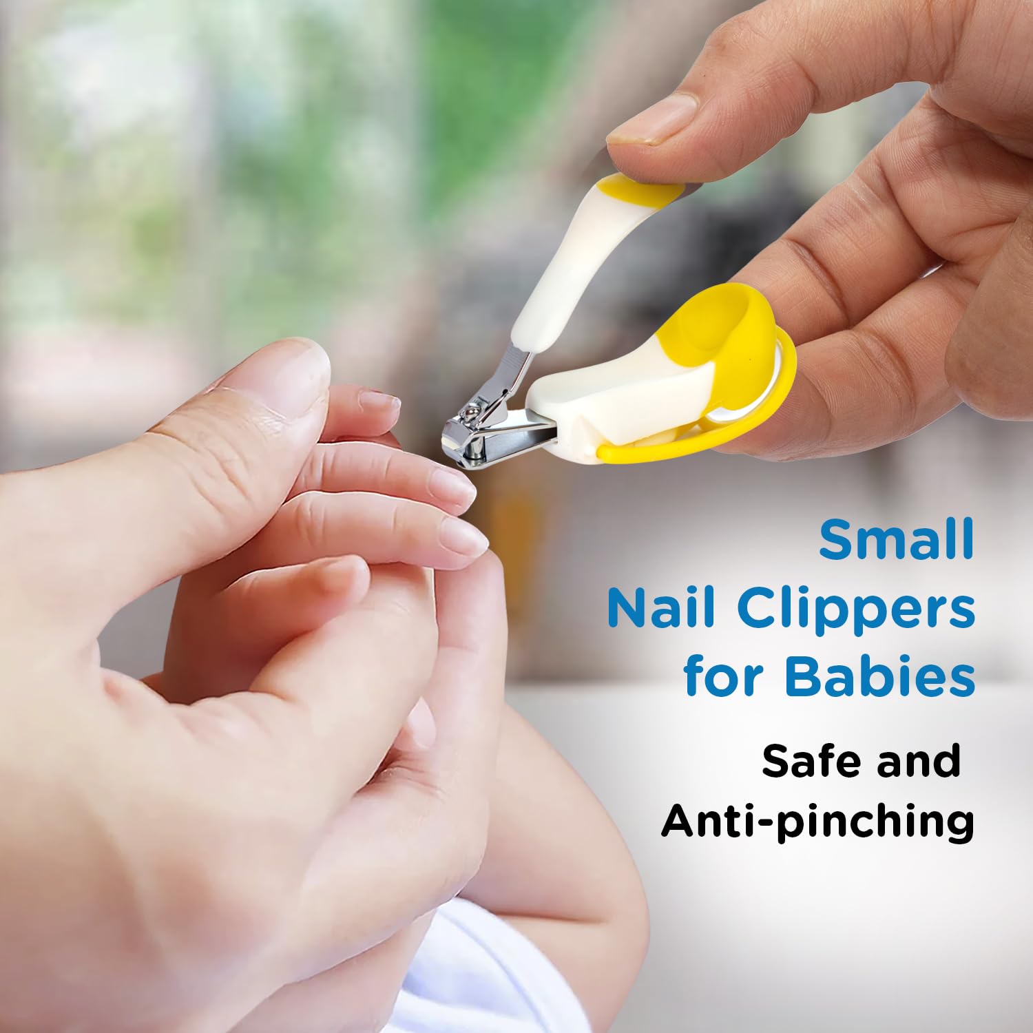 Mee Mee Baby Nail Clipper with Magnifier Zoom Lens, Safety Nail Cutter for New Born Babies Infant Toddler (Single Pack - With Magnifier, White/Yellow) - Image 4 thumbnail