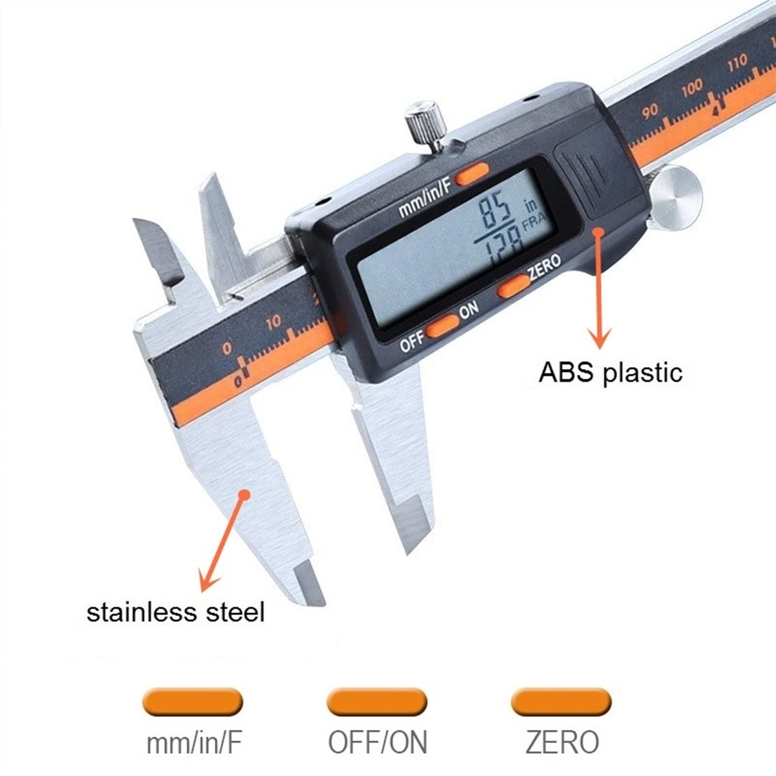 0-150mm LCD cyfrowy suwmiarka mikrometr ze stali nierdzewnej wewnętrzna średnica zewnętrzna narzędzia pomiarowe elektroniczny głębokościomierz